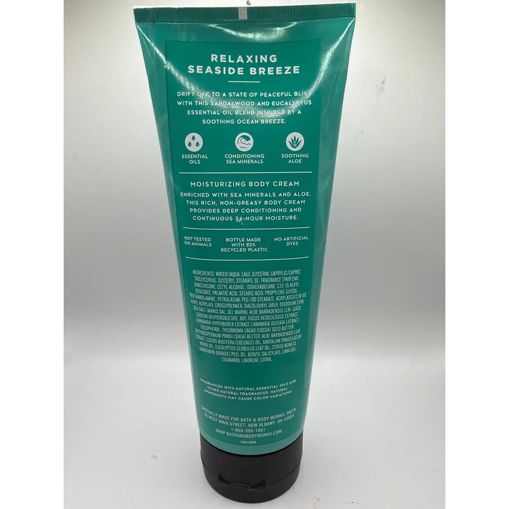 Bath & Body‎ Works Body Cream 8oz Retired Aromatherapy Seaside Breeze Relaxing